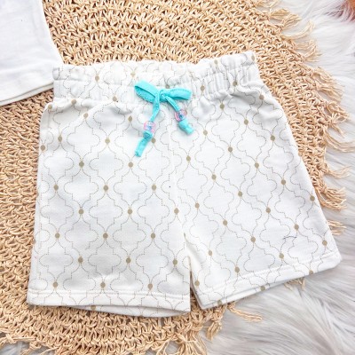 Conj. Regata Beach Dog e Short - Branco e Areia